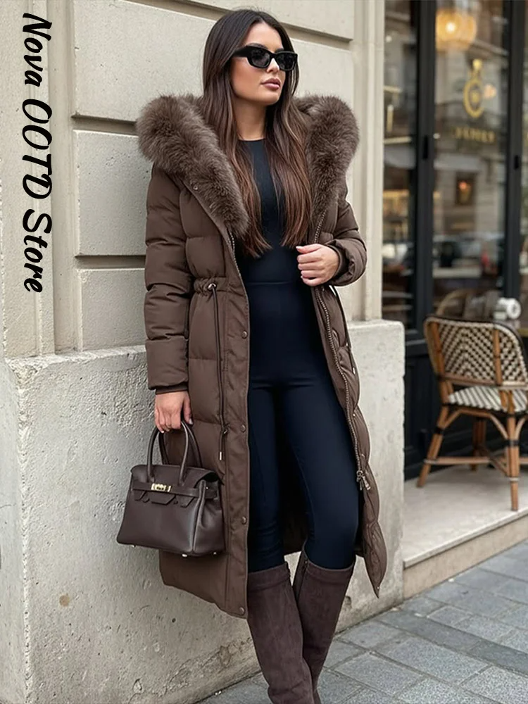 Luxury Fur-Collar Winter Parka for Women
