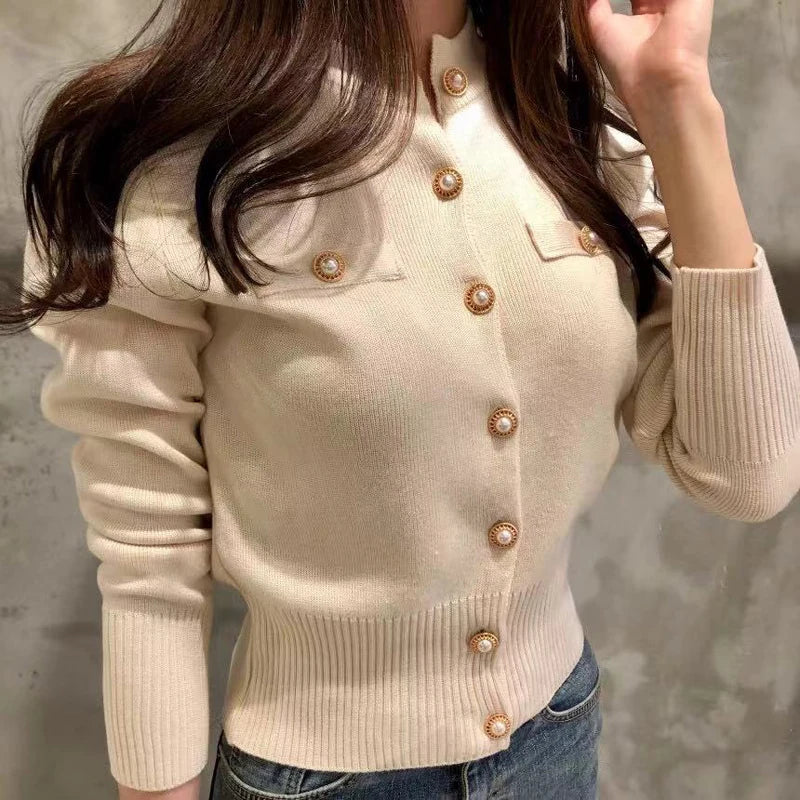 Slim Knitted Long Sleeve Cardigan