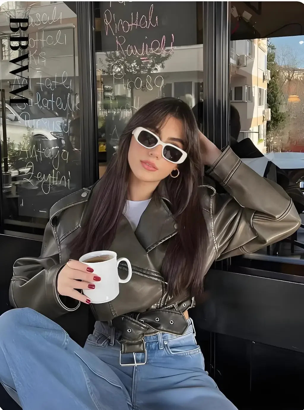 Female Retro Moto Jacket