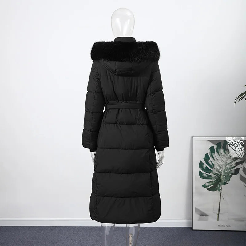 Luxury Fur-Collar Winter Parka for Women