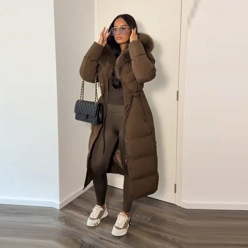 Luxury Fur-Collar Winter Parka for Women