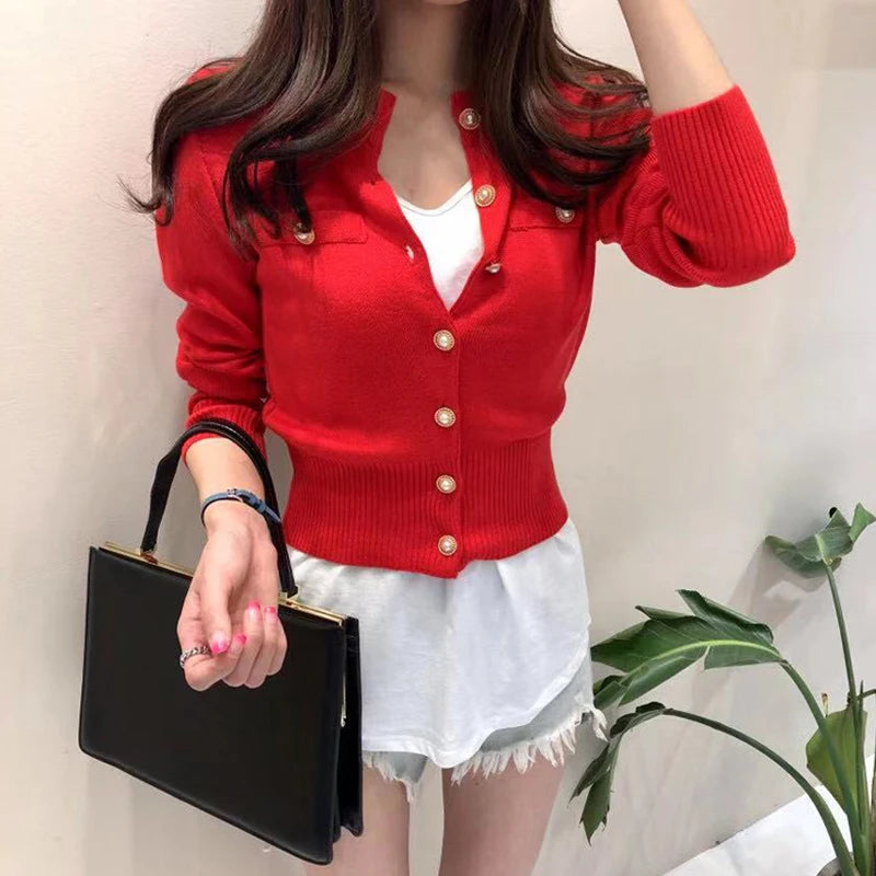 Slim Knitted Long Sleeve Cardigan