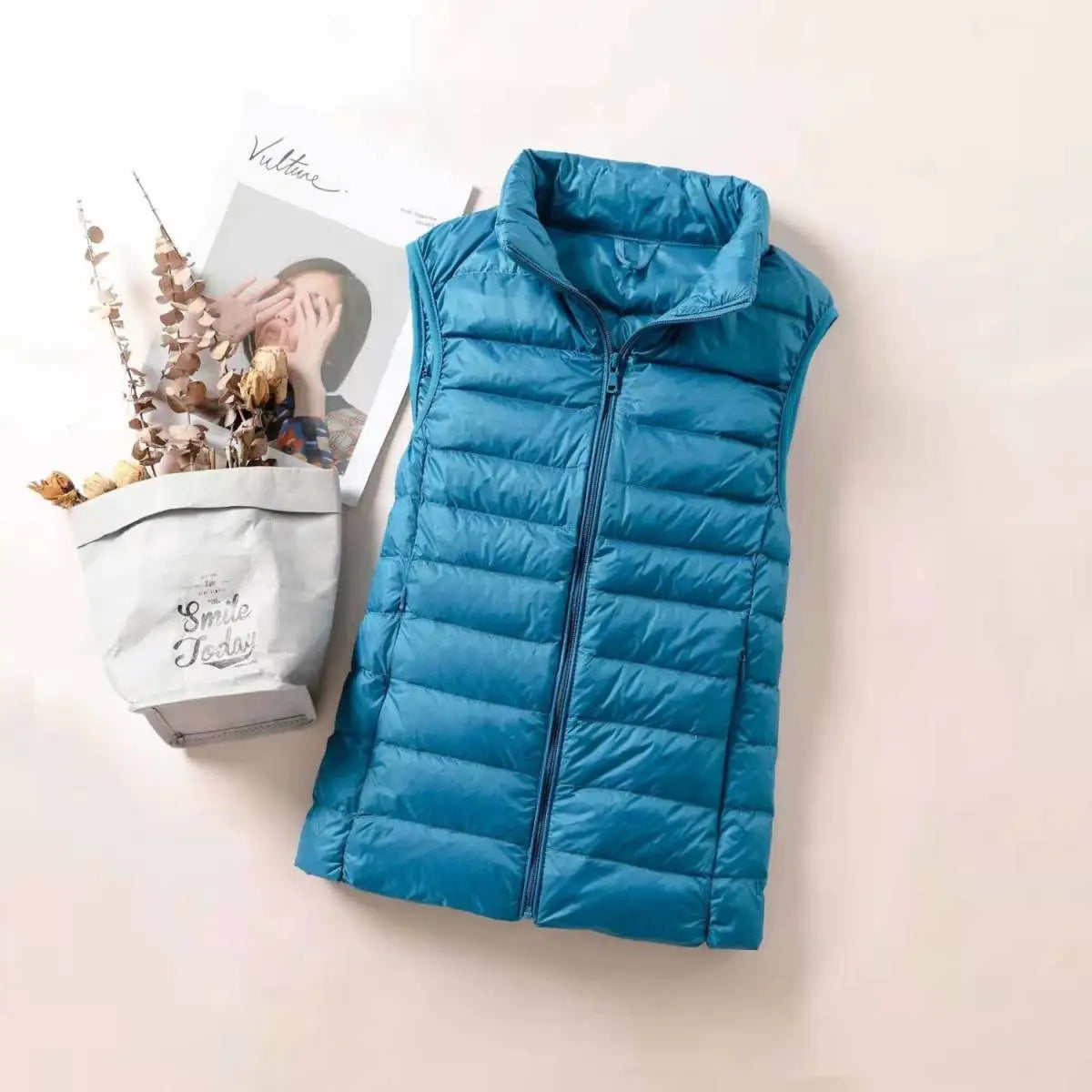 Ultra-Light Women’s Down Vest – Slim & Windproof Waistcoat