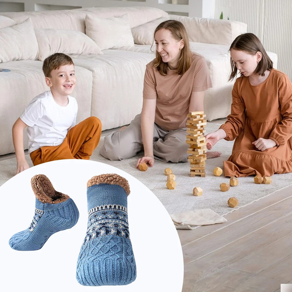 Winter Warm Knit Slipper Socks - Non-Slip