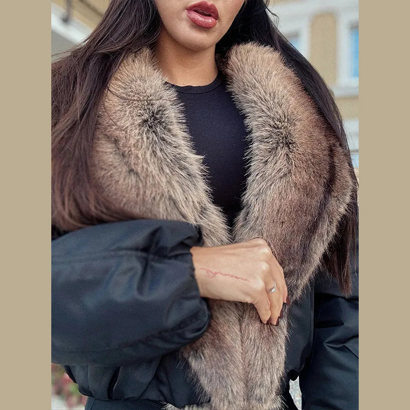 Luxury Fur-Collar Winter Parka for Women