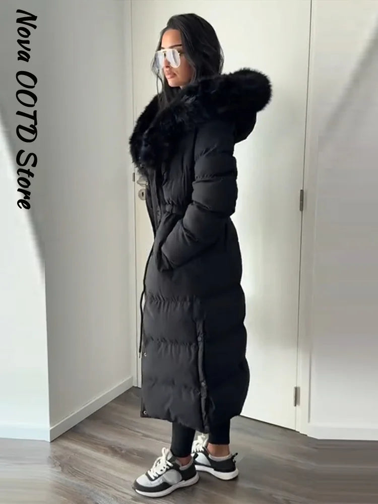 Luxury Fur-Collar Winter Parka for Women