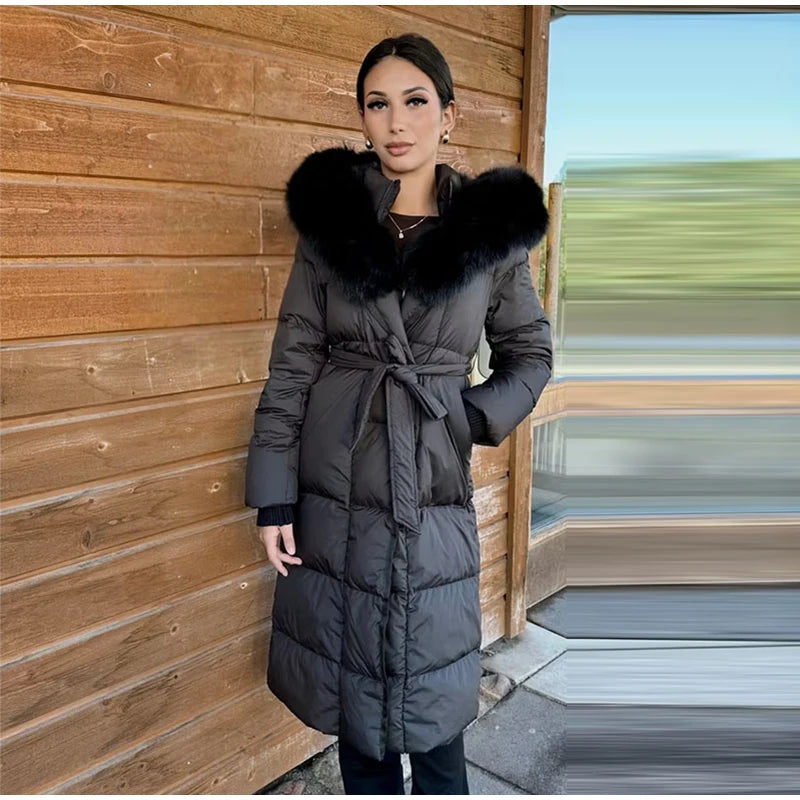 Luxury Fur-Collar Winter Parka for Women