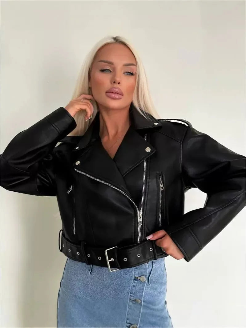 Female Retro Moto Jacket