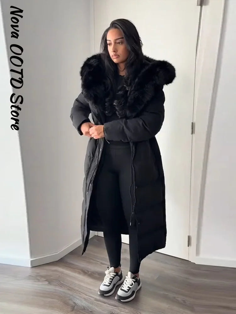 Luxury Fur-Collar Winter Parka for Women