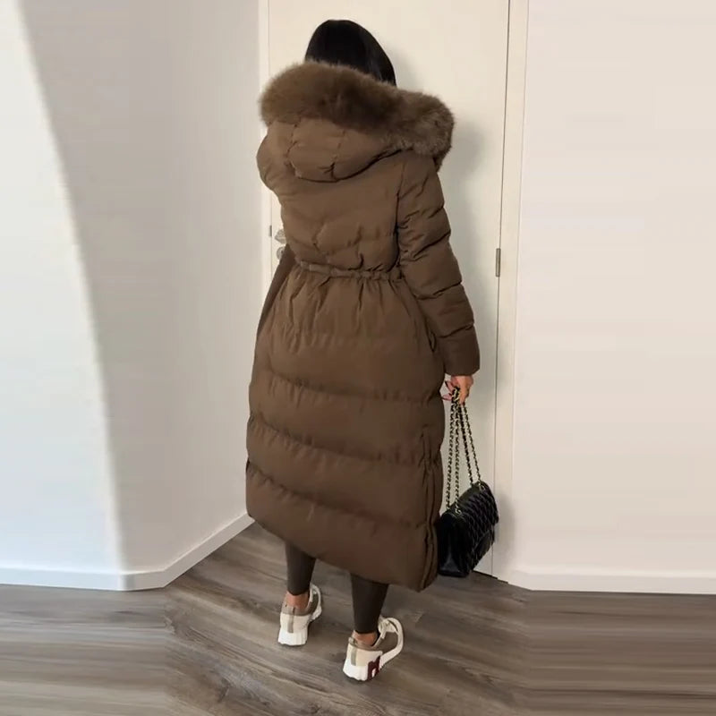 Luxury Fur-Collar Winter Parka for Women