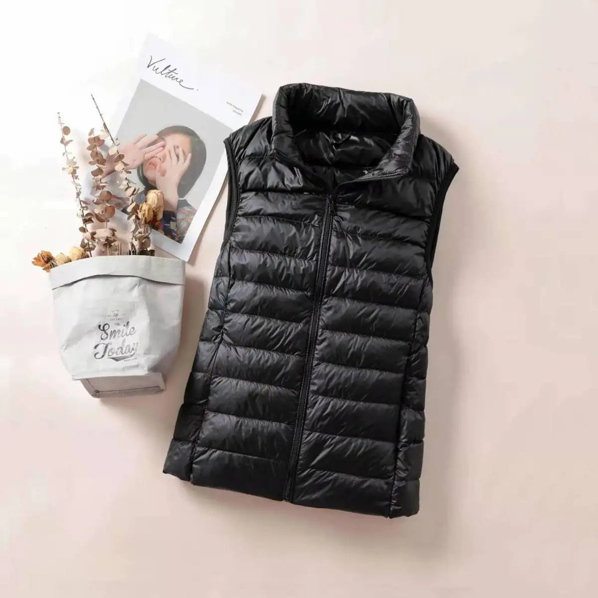 Ultra-Light Women’s Down Vest – Slim & Windproof Waistcoat