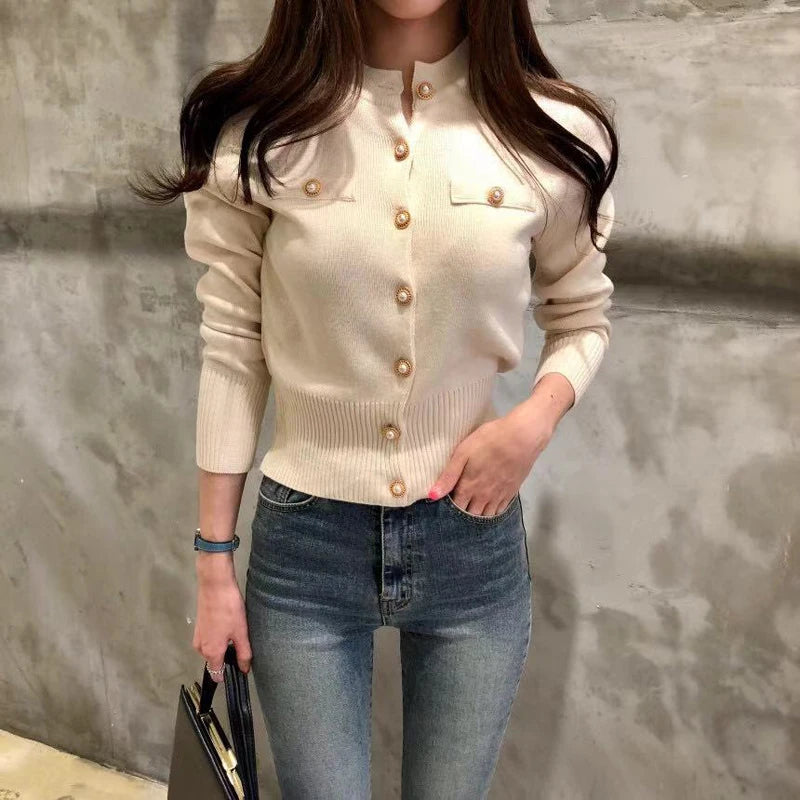 Slim Knitted Long Sleeve Cardigan