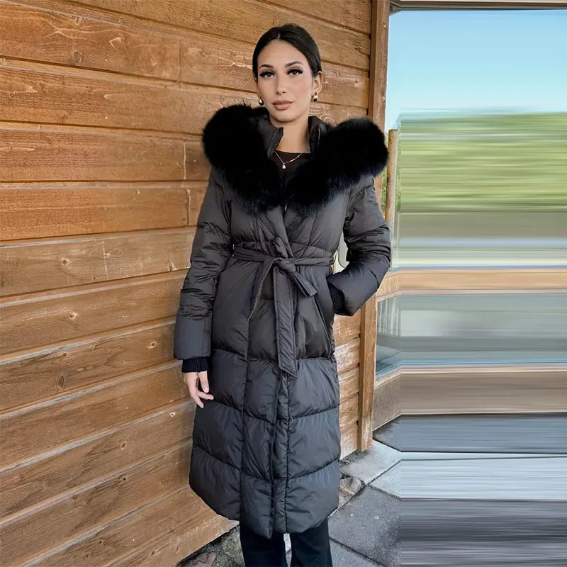 Luxury Fur-Collar Winter Parka for Women