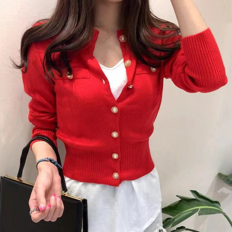 Slim Knitted Long Sleeve Cardigan