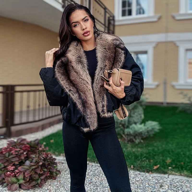 Luxury Fur-Collar Winter Parka for Women