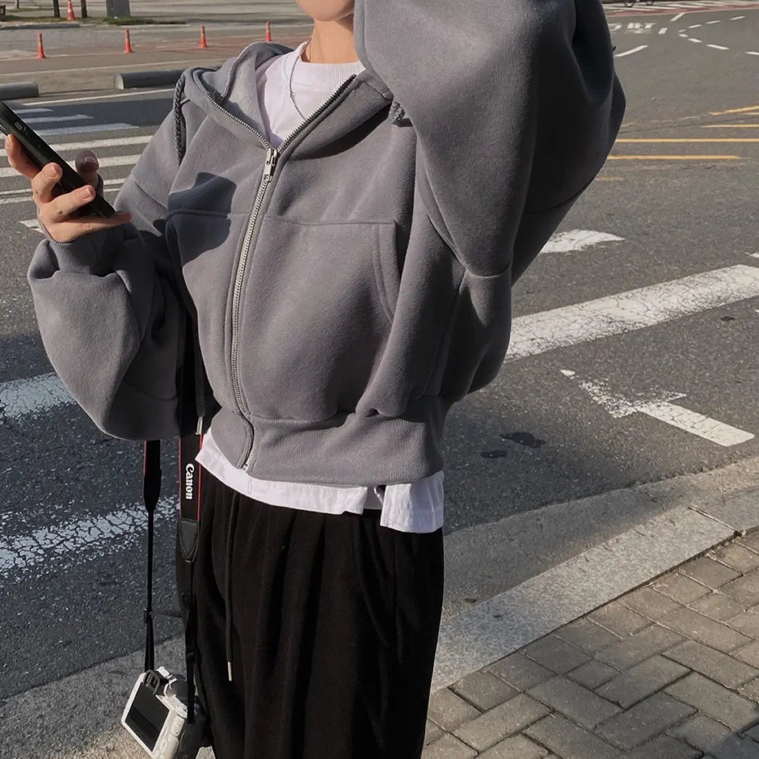 Oversized Y2K Hoodie Top