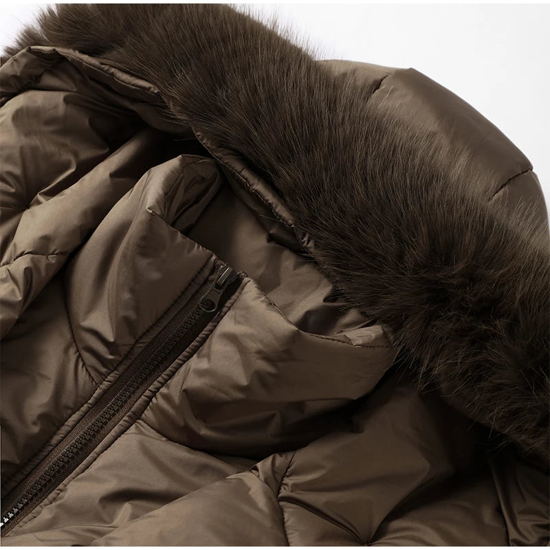 Luxury Fur-Collar Winter Parka for Women