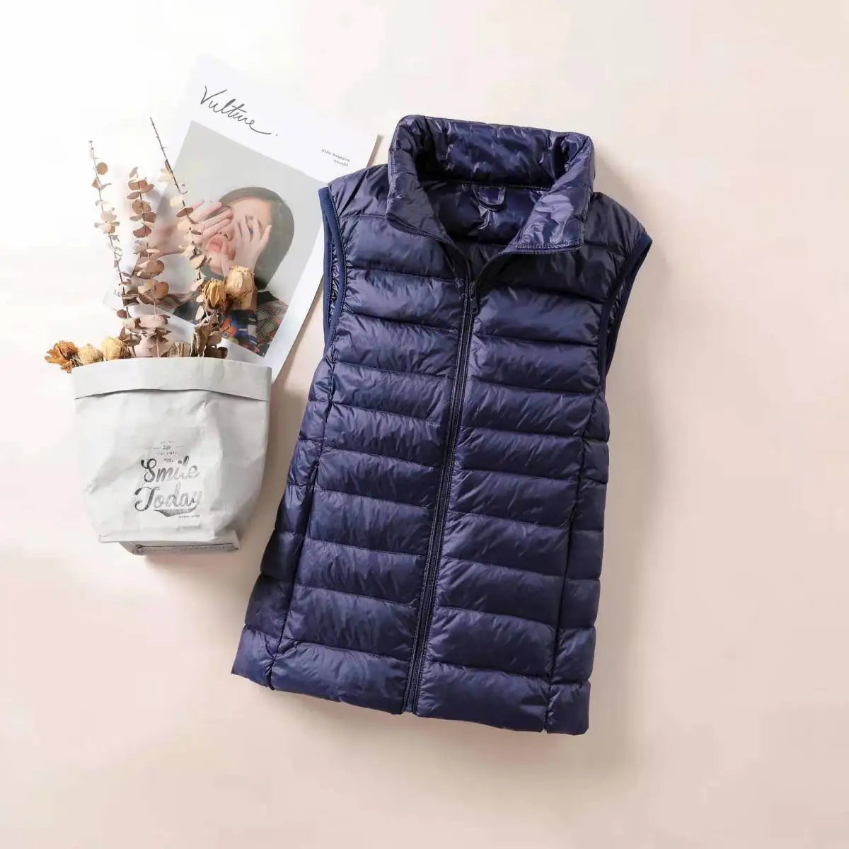 Ultra-Light Women’s Down Vest – Slim & Windproof Waistcoat