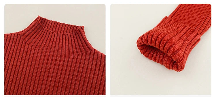 Elegant Solid Basic Knitted Tops Women
