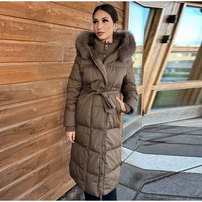 Luxury Fur-Collar Winter Parka for Women