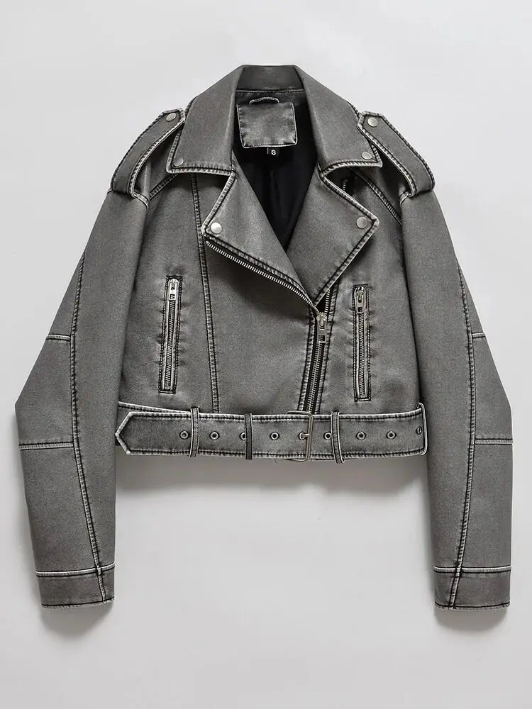 Female Retro Moto Jacket