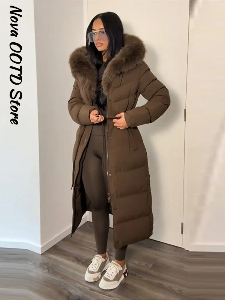Luxury Fur-Collar Winter Parka for Women