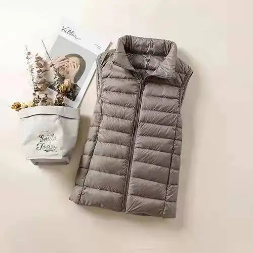 Ultra-Light Women’s Down Vest – Slim & Windproof Waistcoat