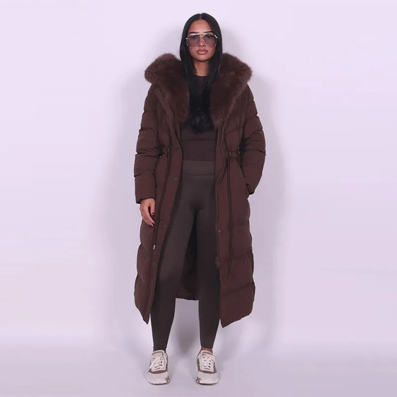 Luxury Fur-Collar Winter Parka for Women