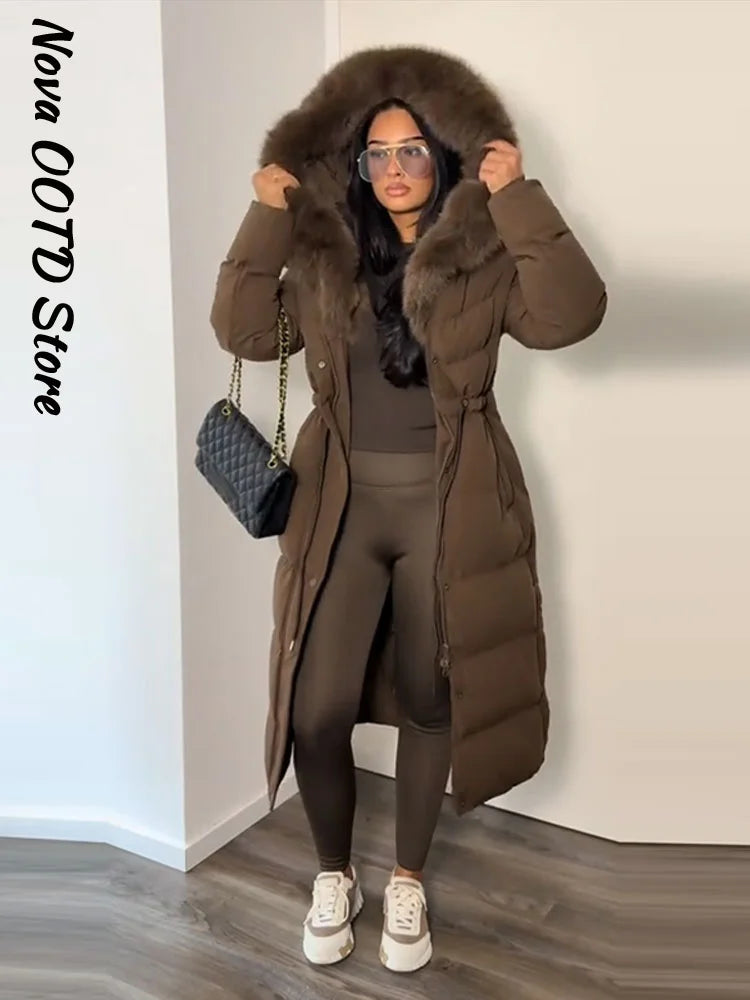 Luxury Fur-Collar Winter Parka for Women