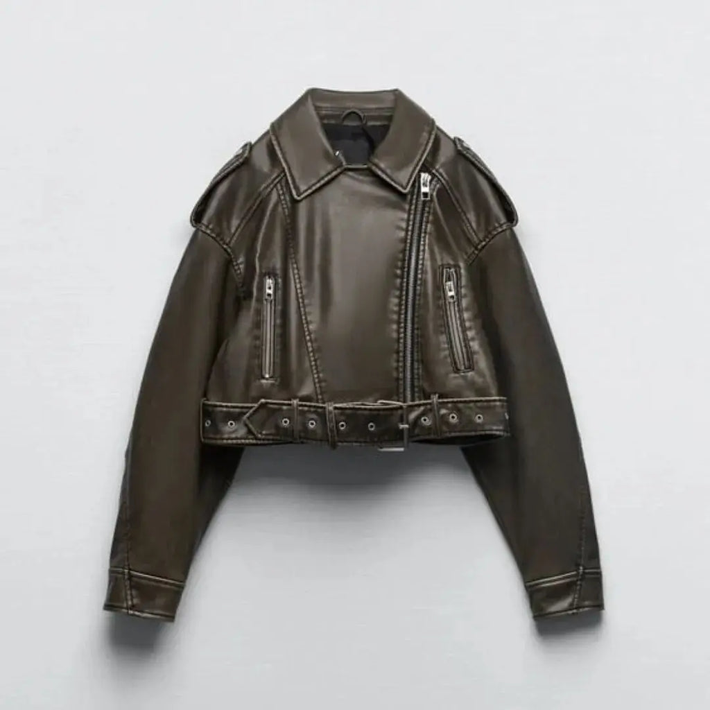 Female Retro Moto Jacket