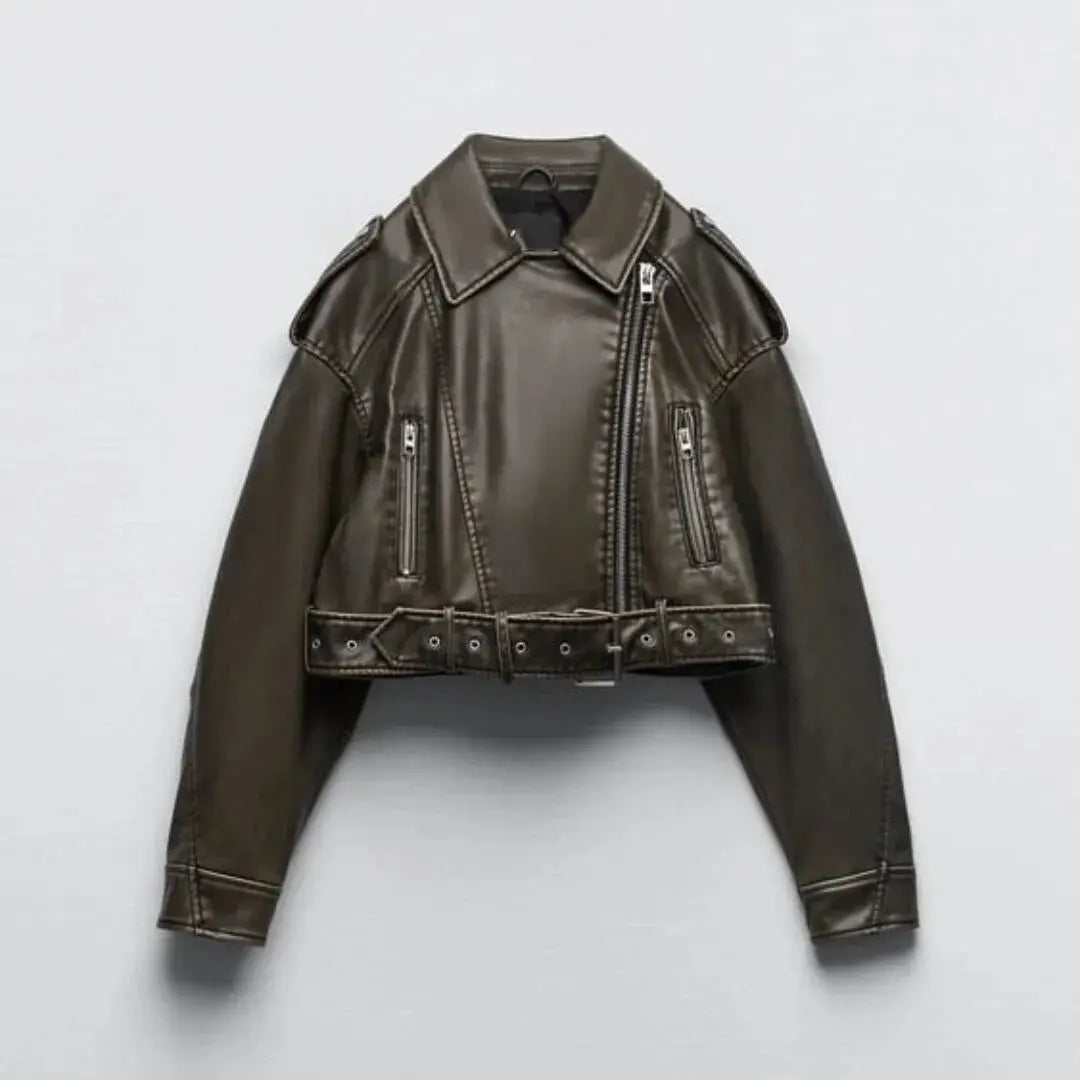 Female Retro Moto Jacket