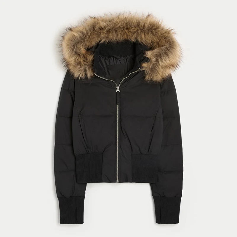 Luxury Fur-Collar Winter Parka for Women