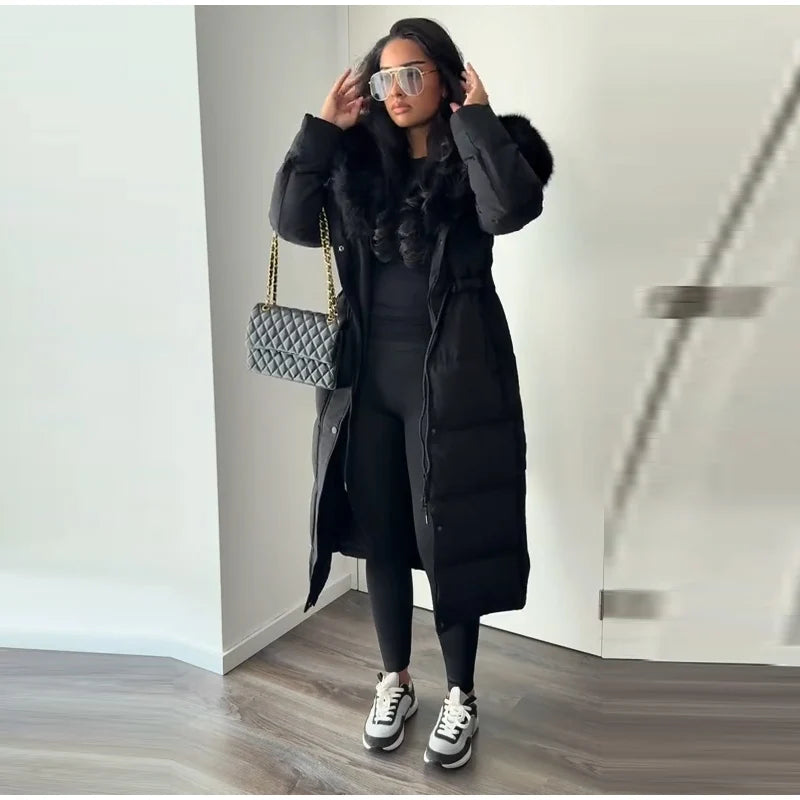 Luxury Fur-Collar Winter Parka for Women