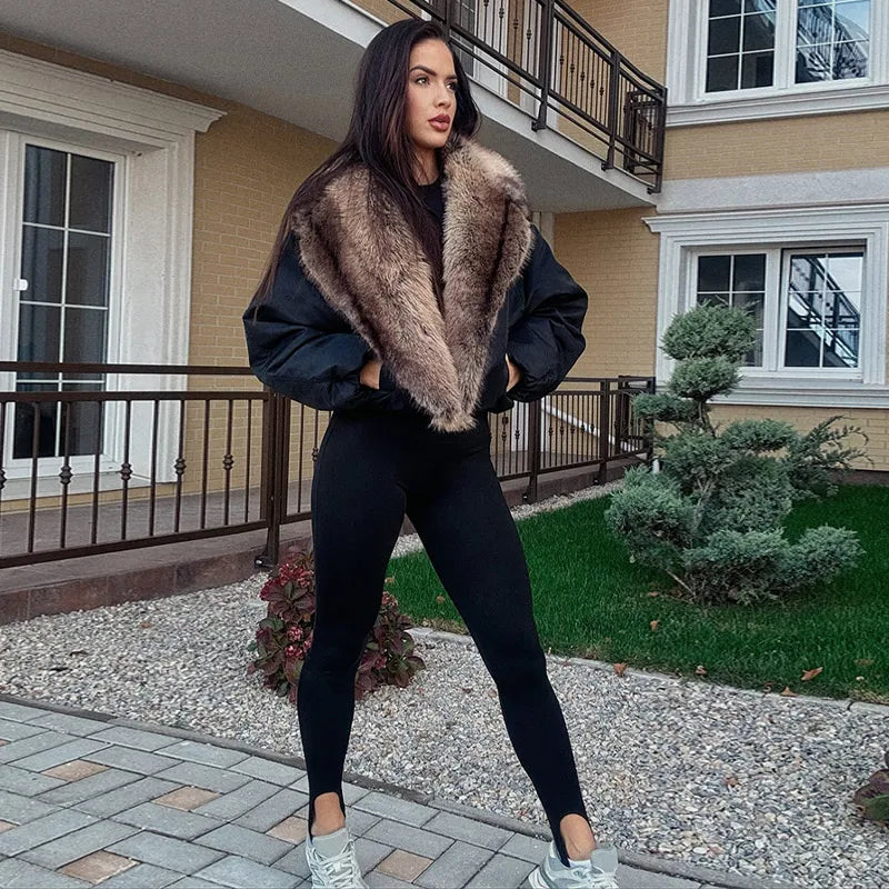 Luxury Fur-Collar Winter Parka for Women